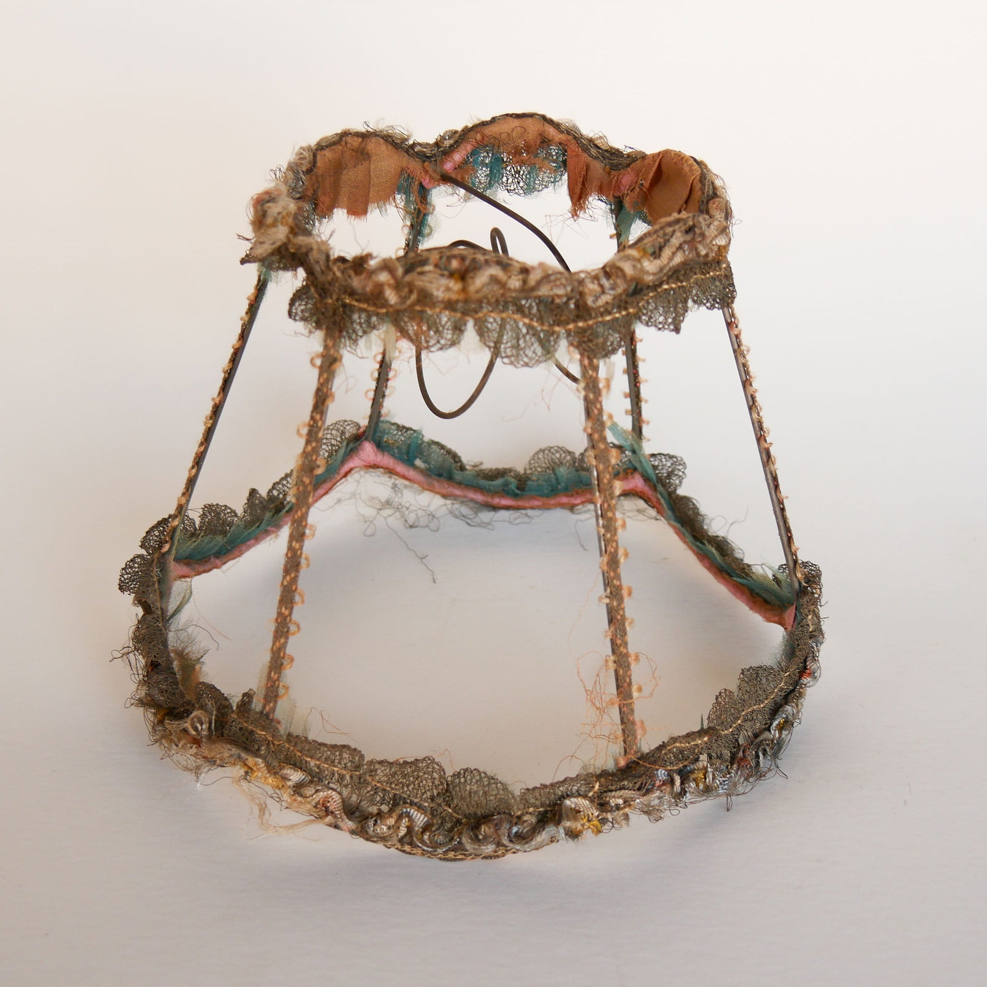 Small Vintage Art Nouveau, French-Style Lamp Shade, Vintage Art Nouveau Lamp Shade, Vintage French Lamp Shade, French Lamp Shade, Shabby Chic Lamp Shade