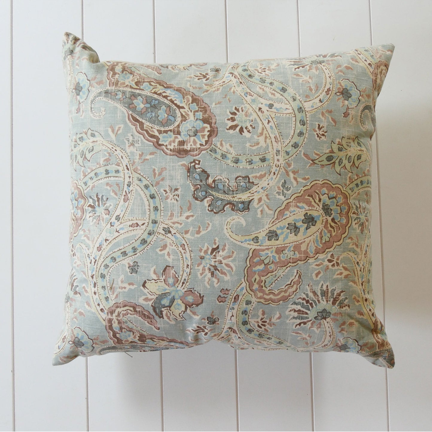 Vintage Teal Floral Detail Accent Pillow, Floral Throw Pillow, Vintage Floral Accent Pillow, Cottage Throw Pillow, Cottagecore Floral ACcent Pillow