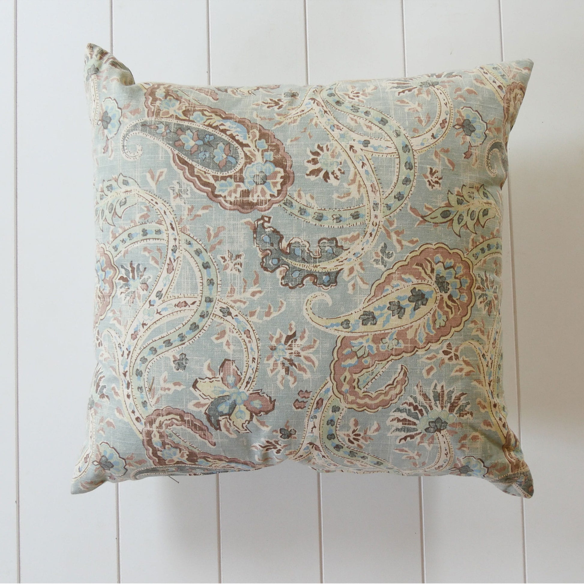 Vintage Teal Floral Detail Accent Pillow, Floral Throw Pillow, Vintage Floral Accent Pillow, Cottage Throw Pillow, Cottagecore Floral ACcent Pillow