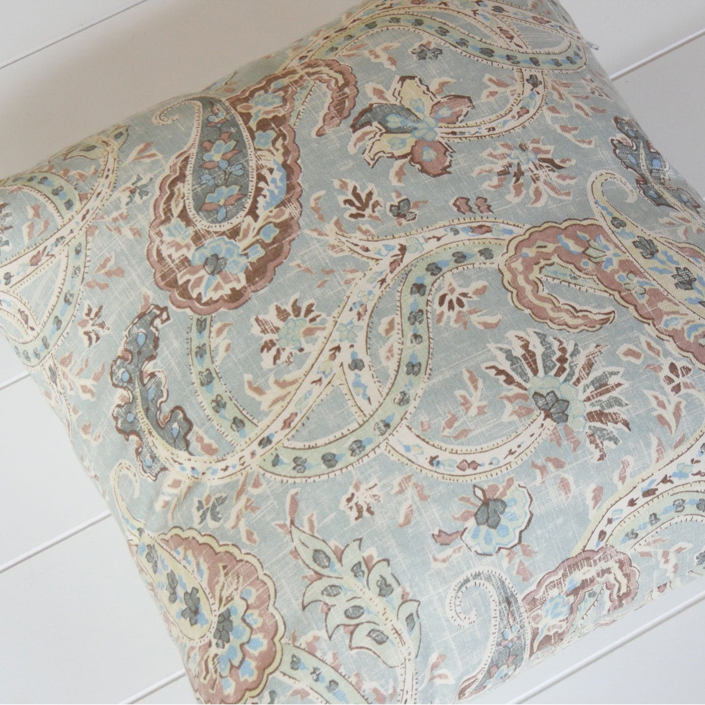 Vintage Teal Floral Detail Accent Pillow, Floral Throw Pillow, Vintage Floral Accent Pillow, Cottage Throw Pillow, Cottagecore Floral ACcent Pillow