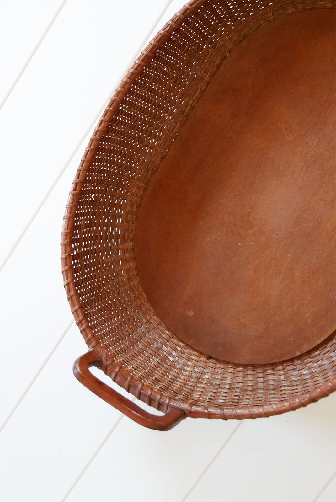 Vintage Brown Basket Tray with Handles, Cottacore Basket Decor, Vintage Basket Decor, Vintage Cottage Basket Tray, Vintage Farmhose Basket Tray, Brown Basket Tray and Handles