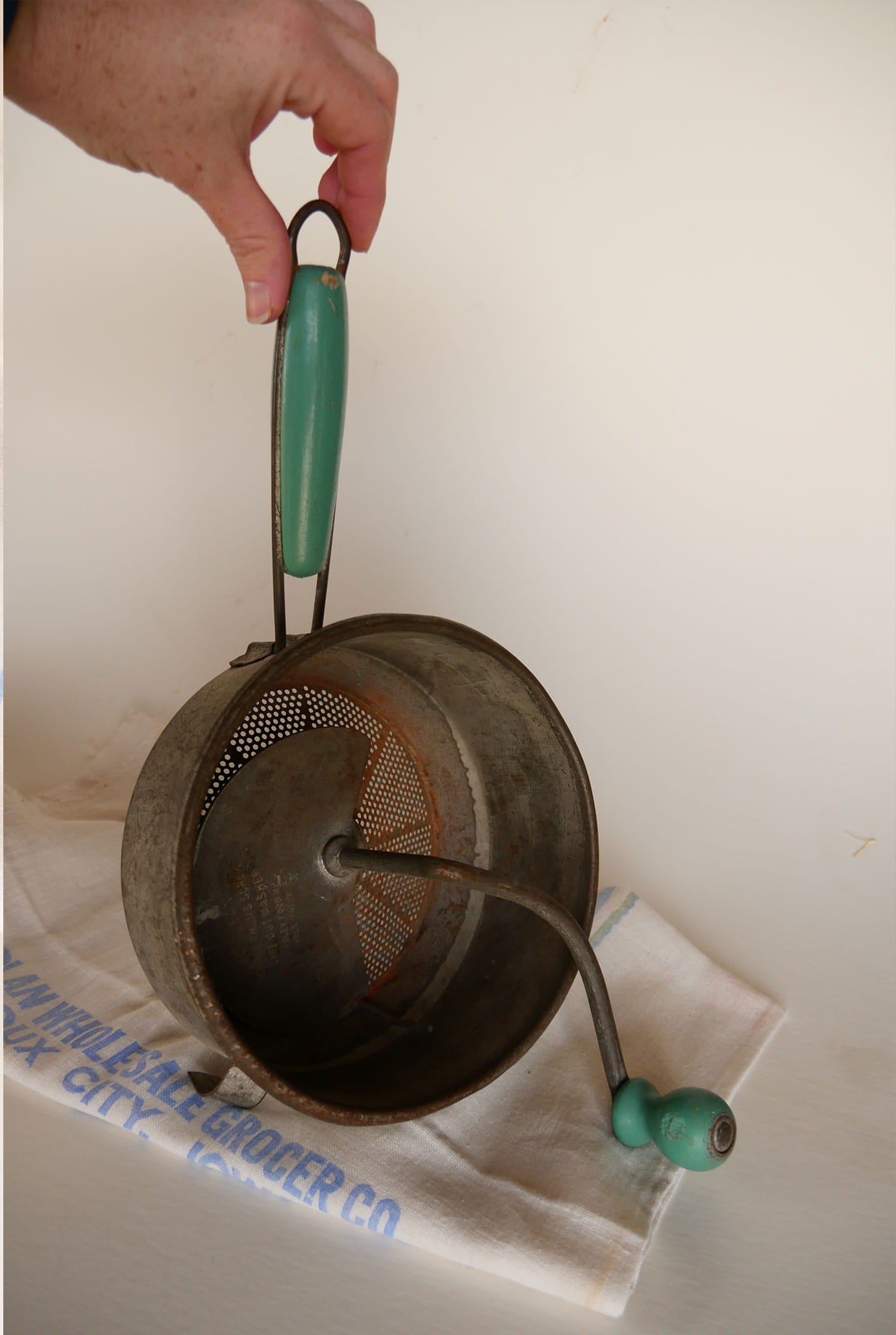 Vintage Foley Food Mill, Vintage Kitchen Grinder, Vintage Kitchen Utensils, Retro Kitchen Tools, Vintage Kitchen Tools, Retro Green VIntage Kitchen Decor, Vintage Metal Grinder, Vintage kithen