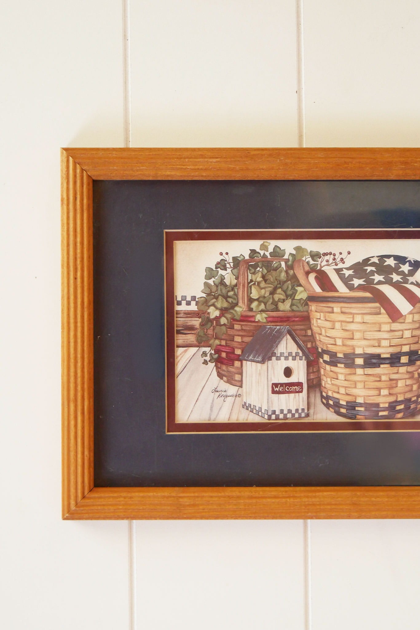 Vintage Home Interiors Framed Apple Print Vintage Country Farmhouse Wall Decor, Cottagecore Apple Art, Vintage Farmhouse Apple Art, Vintage Cottage American Flag Print, Vintage Farmhouse Apple Print