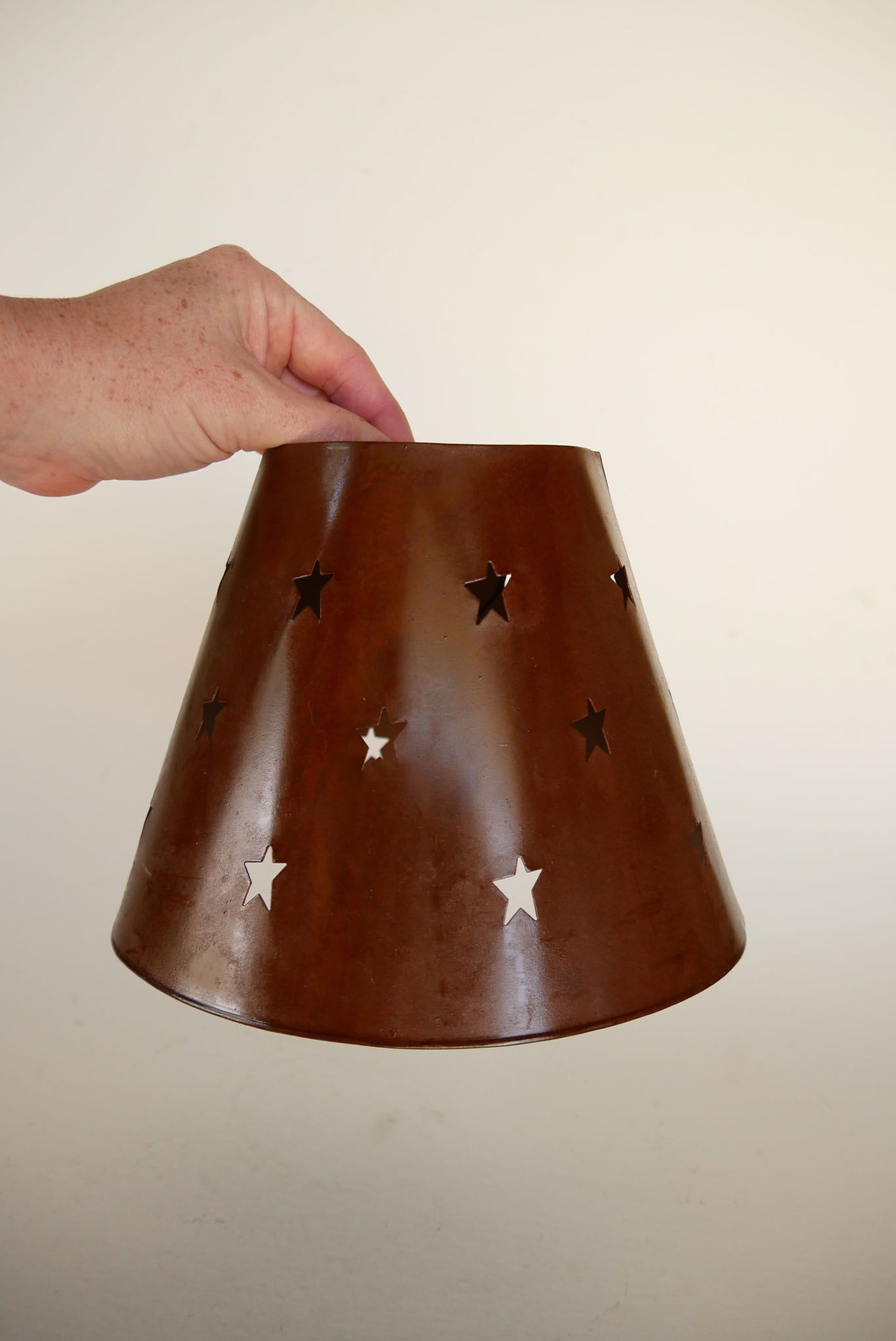 Vintage Metal Stars Lamp Shade, Vintage Stars Lamp Shade, Vintage metal Table Lamp Shade, Vintage Metal Table Shade with Stars
