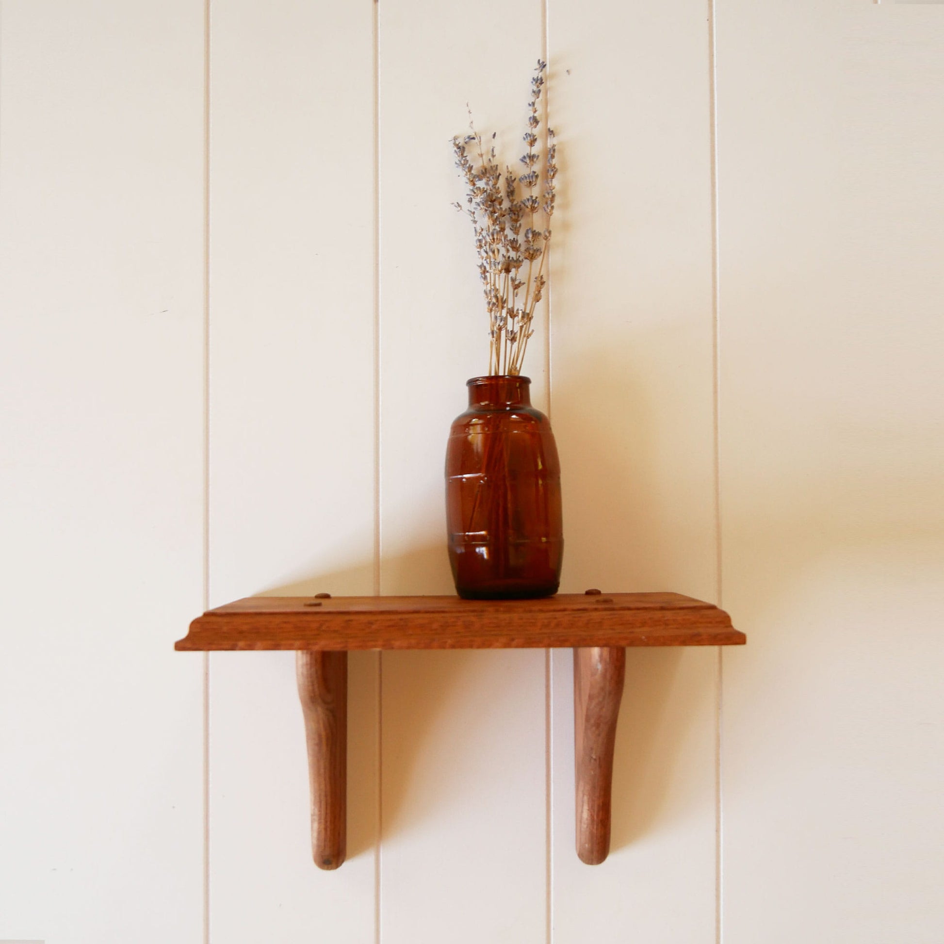 VIntage Oak Wall Mounted Shelf, Vintage Wood Wall Shelf, Vintage Cottage Wall Shelf, Vintage Wall Shelf, Vintage Cottagecore Wall Shelf, Vintage Farmhouse Wall Shelf, Vintage Oak Wood Wall Mounted SHelf