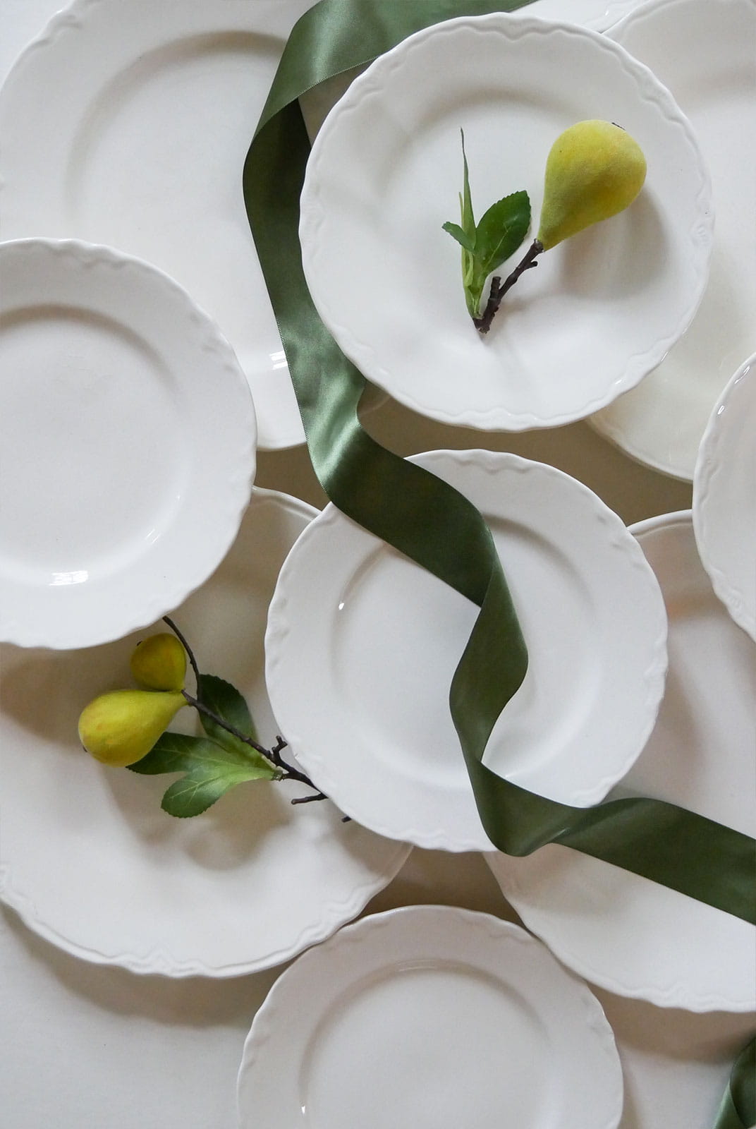 1938 Edwin Knowles Cream Ironstone Plate Collection, Vintage Plates, Vintage Plate Collection, Vintage Floral Scalloped Plates, Cottagecore Plate Wall, Cottage Plate Wall Collection