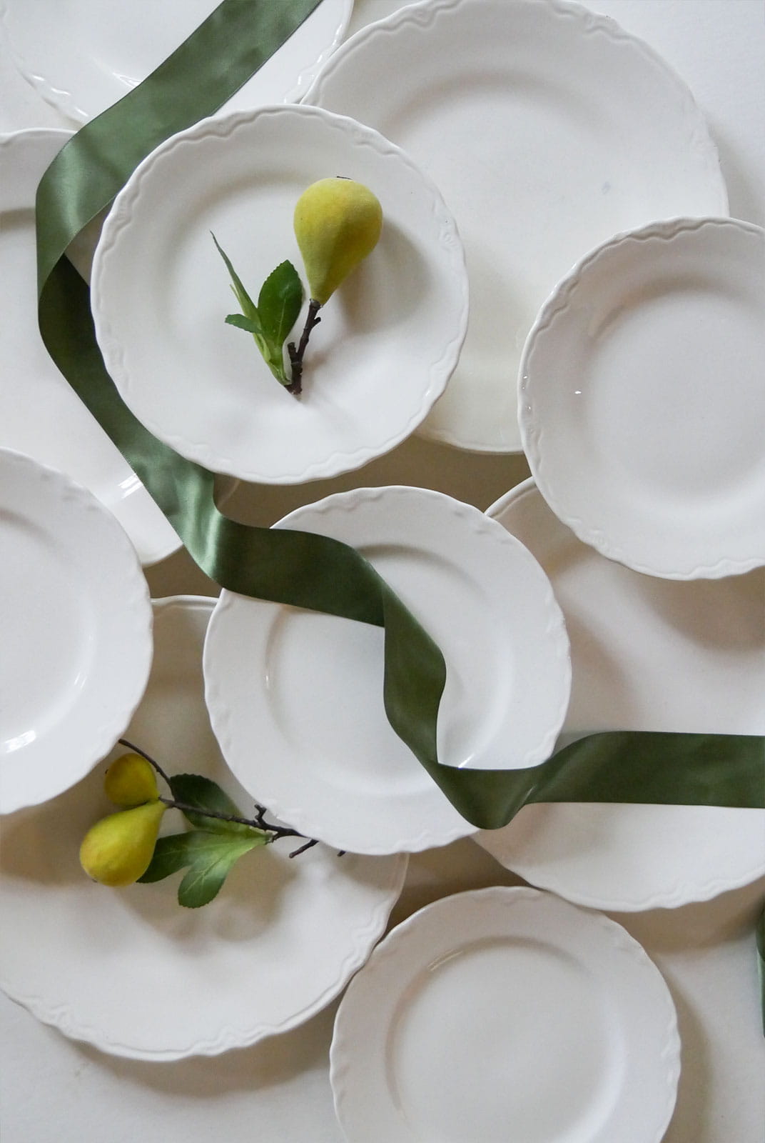 1938 Edwin Knowles Cream Ironstone Plate Collection, Vintage Plates, Vintage Plate Collection, Vintage Floral Scalloped Plates, Cottagecore Plate Wall, Cottage Plate Wall Collection