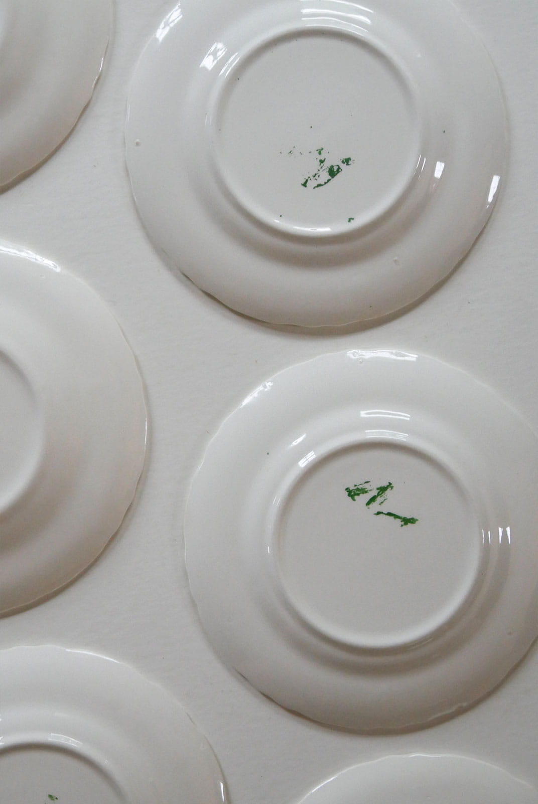 1938 Edwin Knowles Cream Ironstone Plate Collection, Vintage Plates, Vintage Plate Collection, Vintage Floral Scalloped Plates, Cottagecore Plate Wall, Cottage Plate Wall Collection