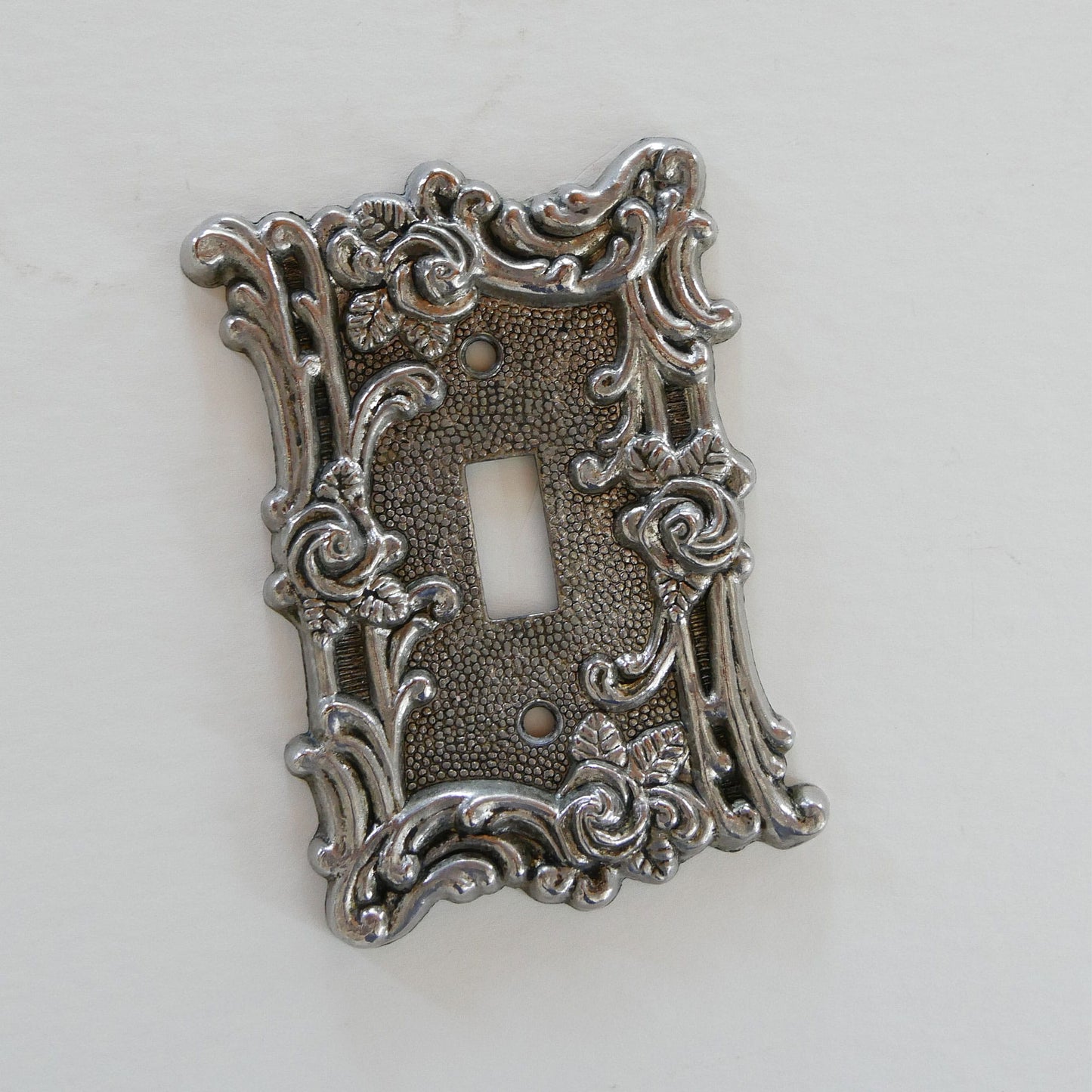 Vintage Ornate Floral Metal Single Light Switch Cover, Vintage Light Cover, Vintage Floral Light Cover, Vintage Metal Light Cover, Vintage Light Switch Cover