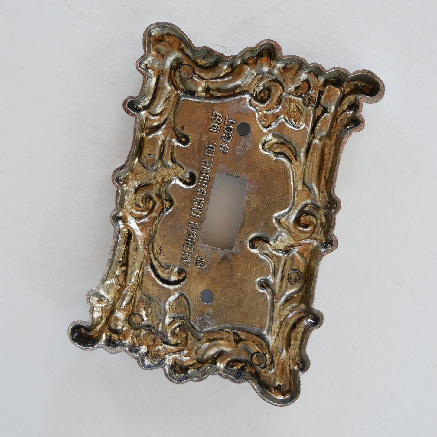 Vintage Ornate Floral Metal Single Light Switch Cover, Vintage Light Cover, Vintage Floral Light Cover, Vintage Metal Light Cover, Vintage Light Switch Cover