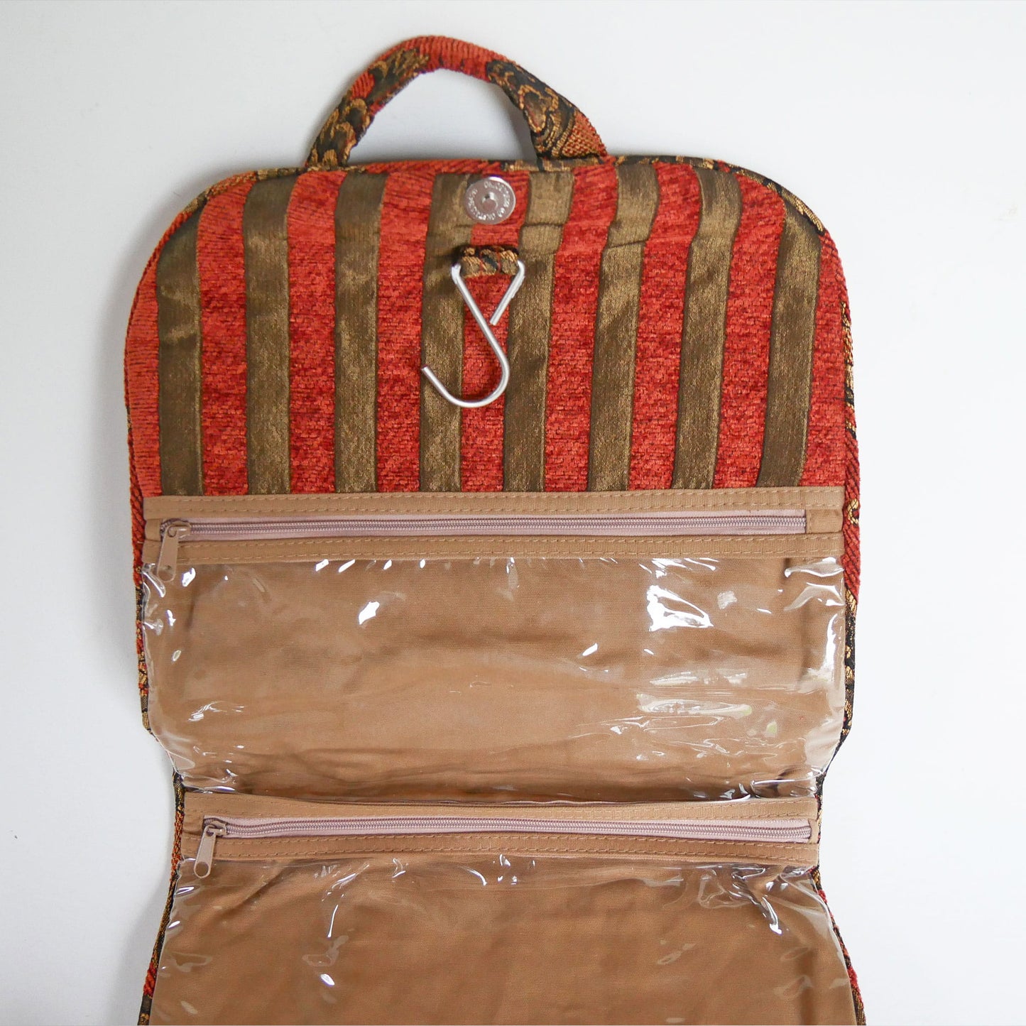 Vintage Isabella's Journey Hanging Tapestry Toiletry Bag, Vintage Tapestry Bag, Vintage Tapestry Handbag, Tapestry Toiletry Bag, Tapestry Traveling Bag