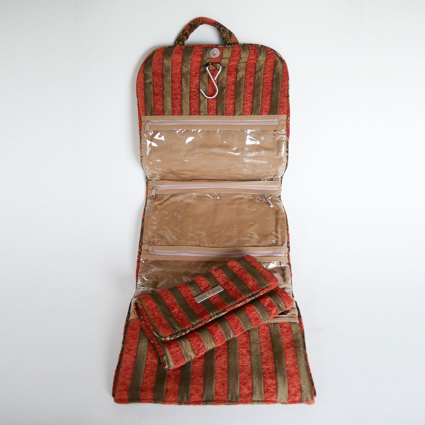 Vintage Isabella's Journey Hanging Tapestry Toiletry Bag, Vintage Tapestry Bag, Vintage Tapestry Handbag, Tapestry Toiletry Bag, Tapestry Traveling Bag