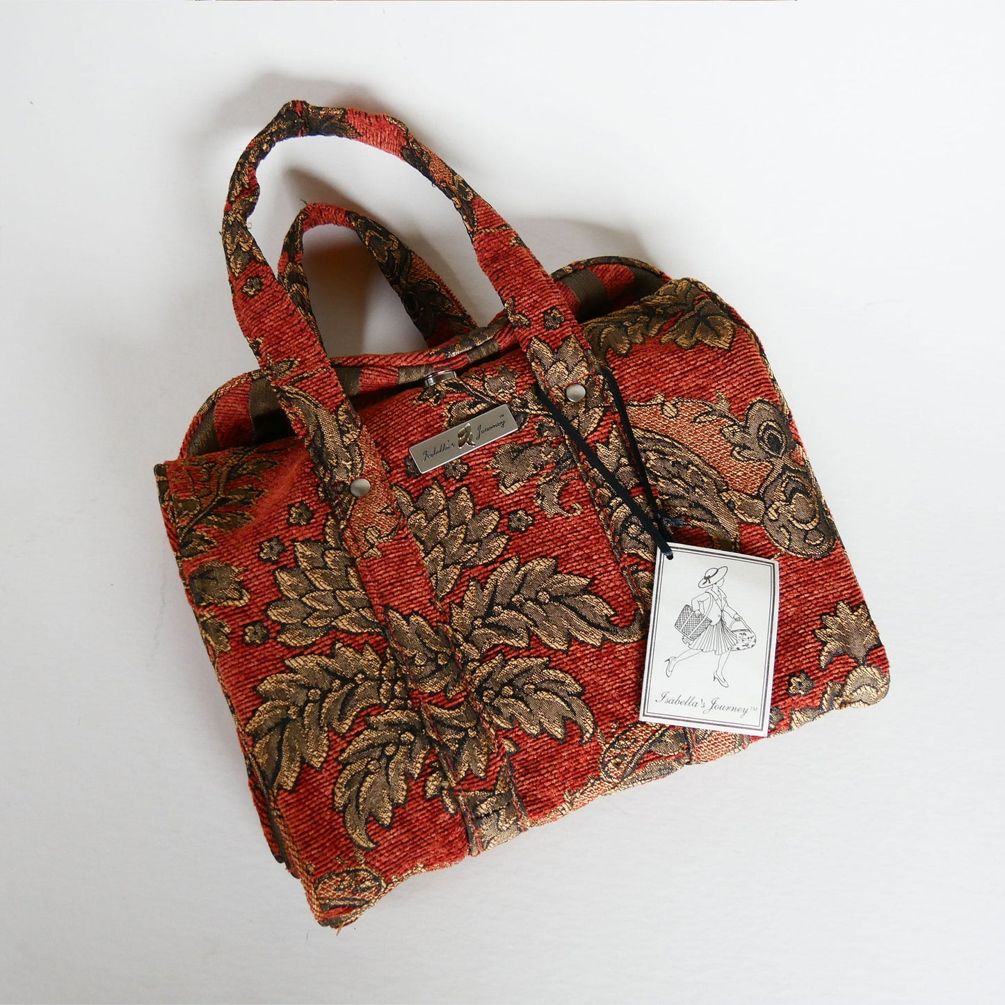 Vintage Isabella's Journey Hanging Tapestry Toiletry Bag, Vintage Tapestry Bag, Vintage Tapestry Handbag, Tapestry Toiletry Bag, Tapestry Traveling Bag