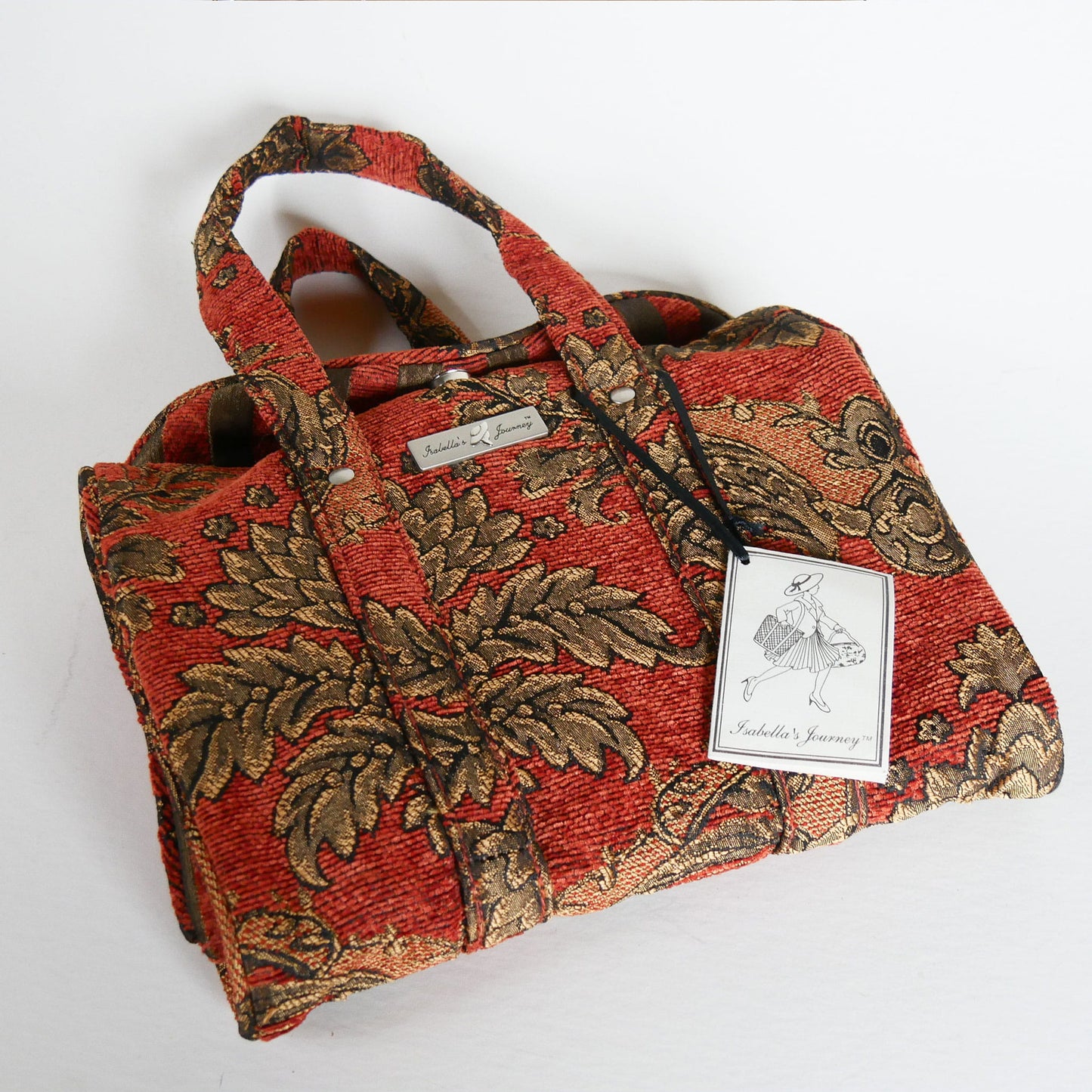Vintage Isabella's Journey Hanging Tapestry Toiletry Bag, Vintage Tapestry Bag, Vintage Tapestry Handbag, Tapestry Toiletry Bag, Tapestry Traveling Bag