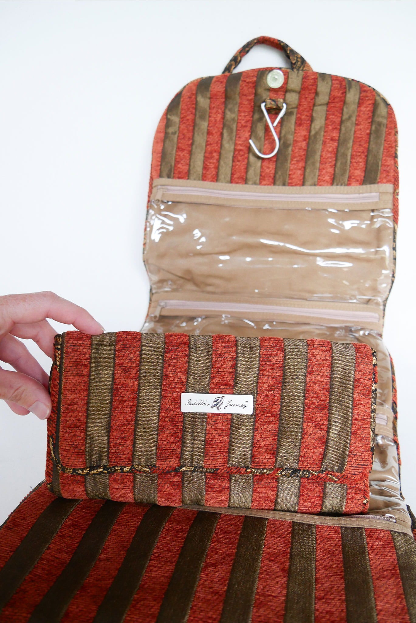 Vintage Isabella's Journey Hanging Tapestry Toiletry Bag, Vintage Tapestry Bag, Vintage Tapestry Handbag, Tapestry Toiletry Bag, Tapestry Traveling Bag