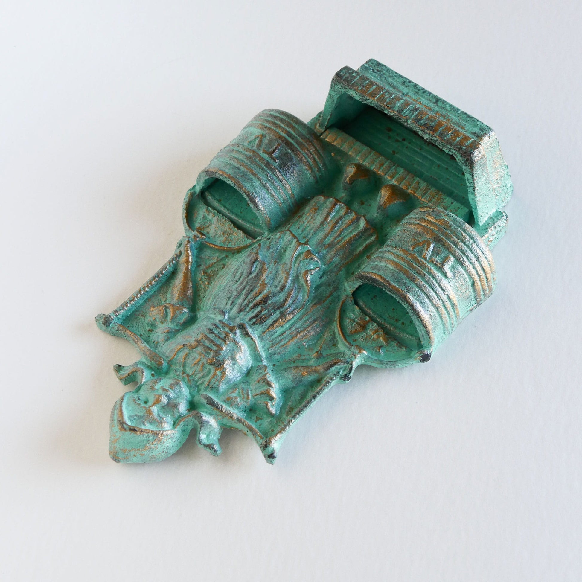 Vintage Turquoise Cast Iron Dutch Girl Matchstick Holder, Iron Dutch Wall Pocket, Vintage Dutch Decor, Vintage Folk Decor, Vintage Folk Wall Decor, Vintage Cast Iron Matchstick Holder, Vintage Folk Decor, Vintage Home Decor