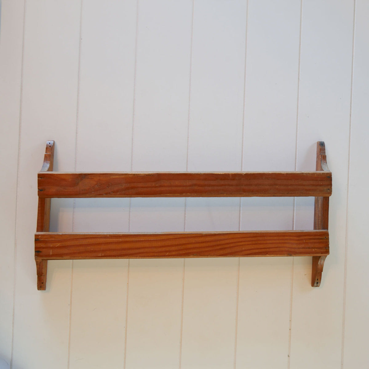 Vintage Wooden Church Pew Hymnal Holder, Primitive Wall Decor, Vintage Wood Dish Holder, Vintage Wood Wall Shelf, Primitive Wall Shelf