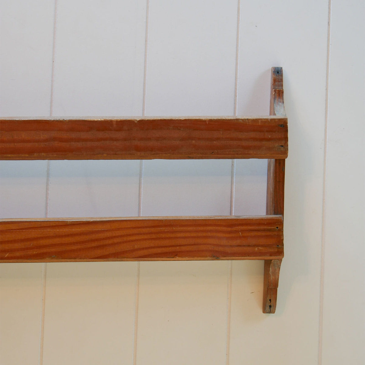 Vintage Wooden Church Pew Hymnal Holder, Primitive Wall Decor, Vintage Wood Dish Holder, Vintage Wood Wall Shelf, Primitive Wall Shelf