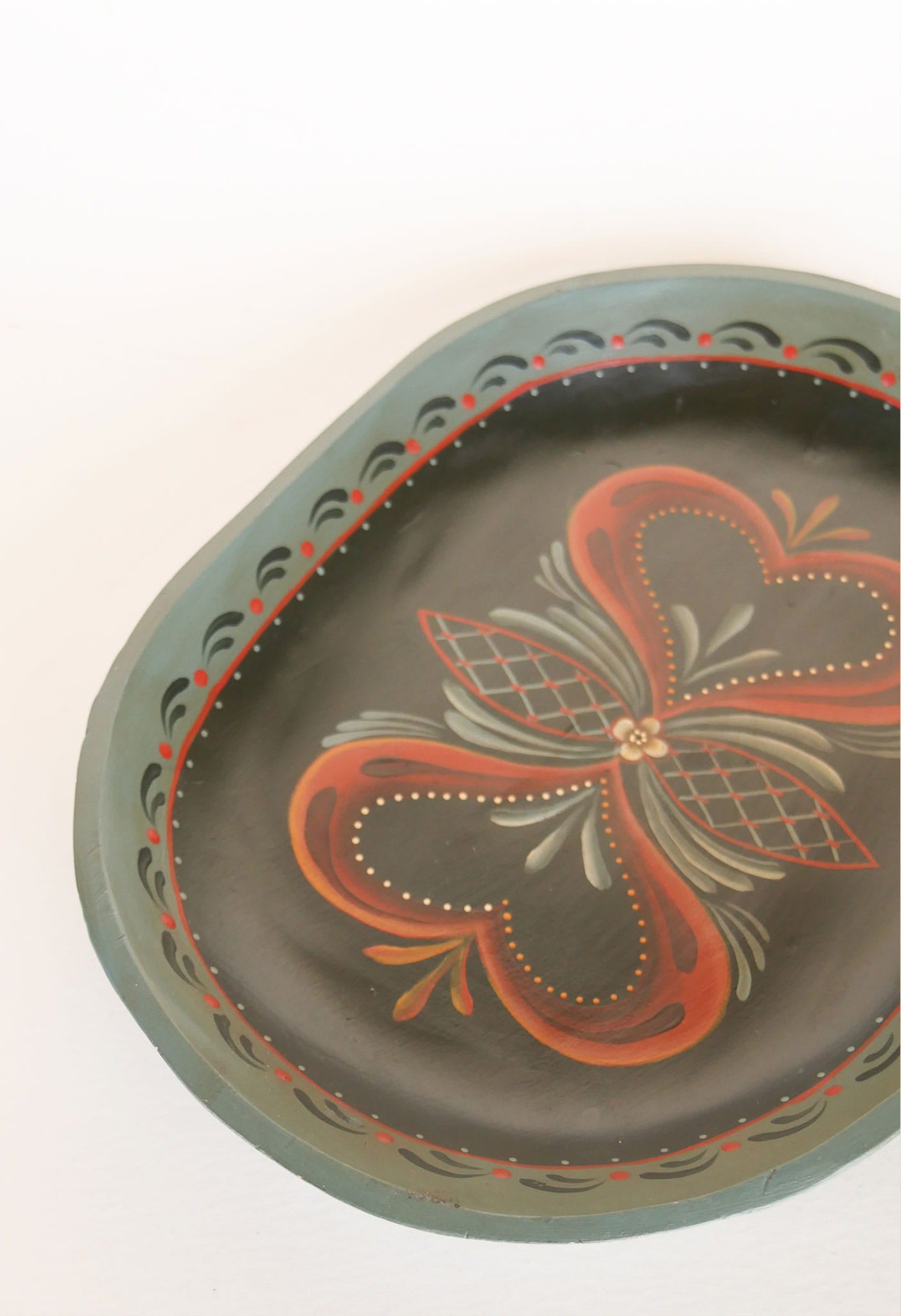 Vintage Handpainted Rosemaling Wooden Bowl, Vintage Rosemaling Bowl, Vintage Handpainted Rosemaling Bowl, Rosemaling Bread Bowl