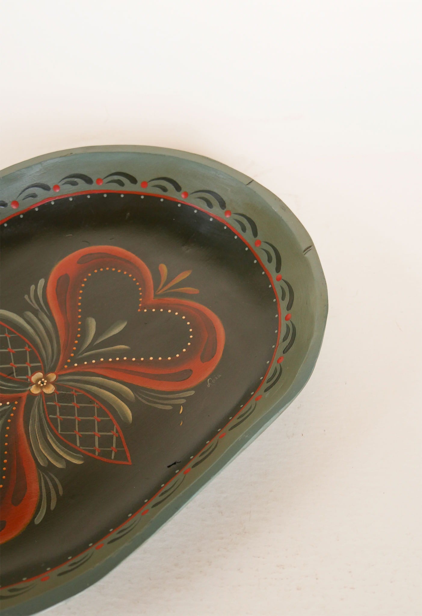 Vintage Handpainted Rosemaling Wooden Bowl, Vintage Rosemaling Bowl, Vintage Handpainted Rosemaling Bowl, Rosemaling Bread Bowl