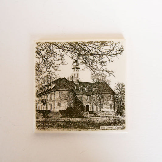VIntage Tile The Colonial Capitol Tile Wall Plaque, Vintage Williamsburg Capitol Decor, Colonial Decol, Vintage Colonial Decor