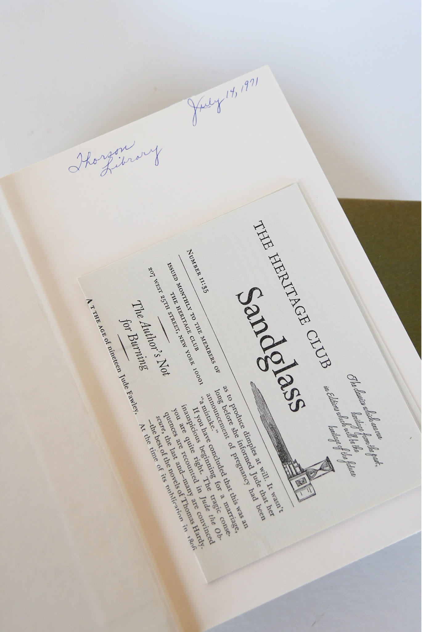 1969 Jude The Obscure by Thomas Hardy with Case, Green Coffee Table BOok, Vintage Books, Vintage Green Books, Vintage Home DEcor