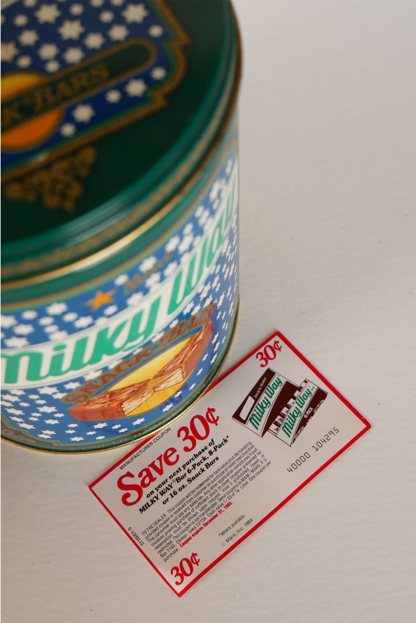 Vintage 32oz Milky Way Tin Container, Vintage Candy Tin, Vintage Chocolate Tin, Vintage Tin, Vintage Milky Way Container Vintage Chocolate Tin Container, Vintage 32 ounce Candy Tin