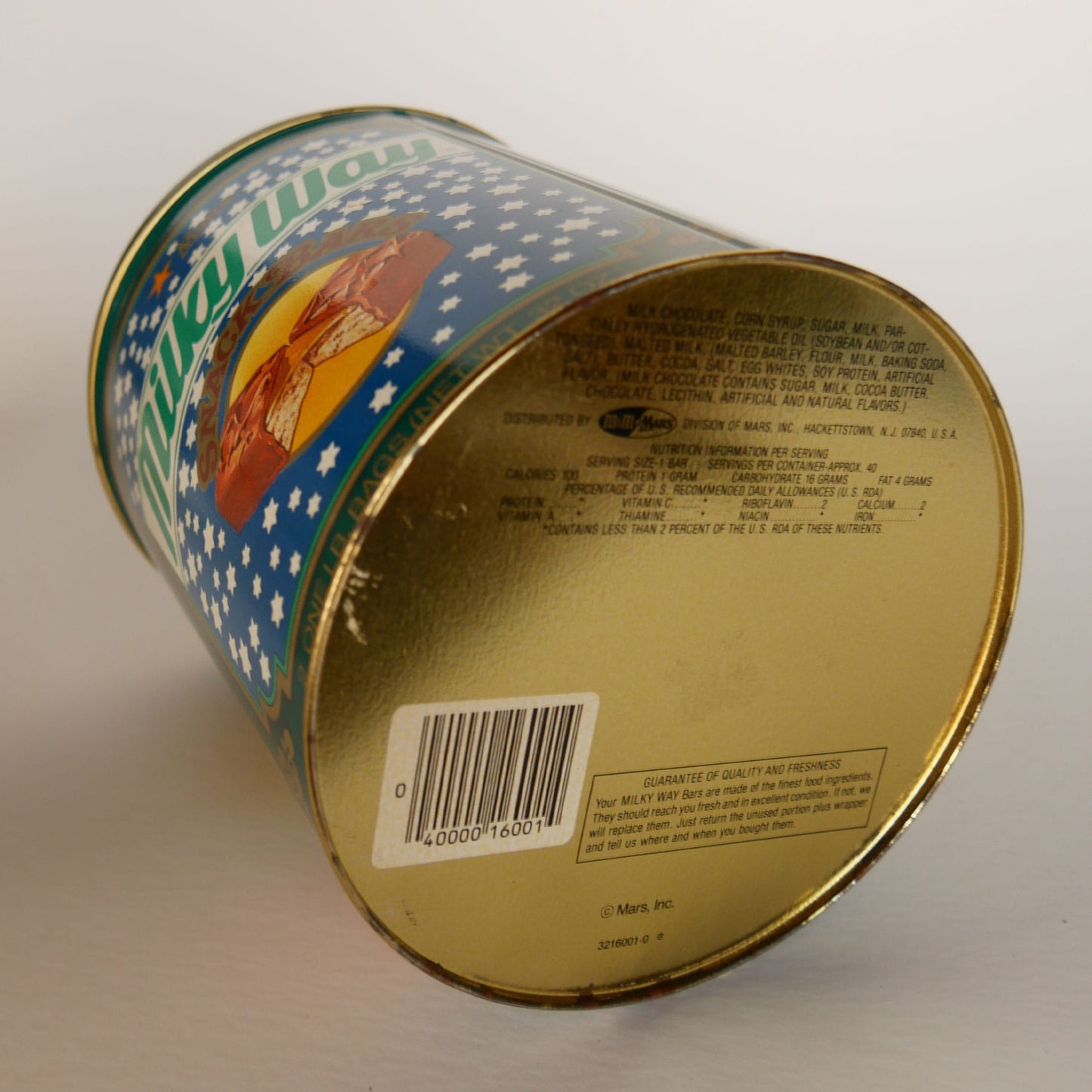Vintage 32oz Milky Way Tin Container, Vintage Candy Tin, Vintage Chocolate Tin, Vintage Tin, Vintage Milky Way Container Vintage Chocolate Tin Container, Vintage 32 ounce Candy Tin