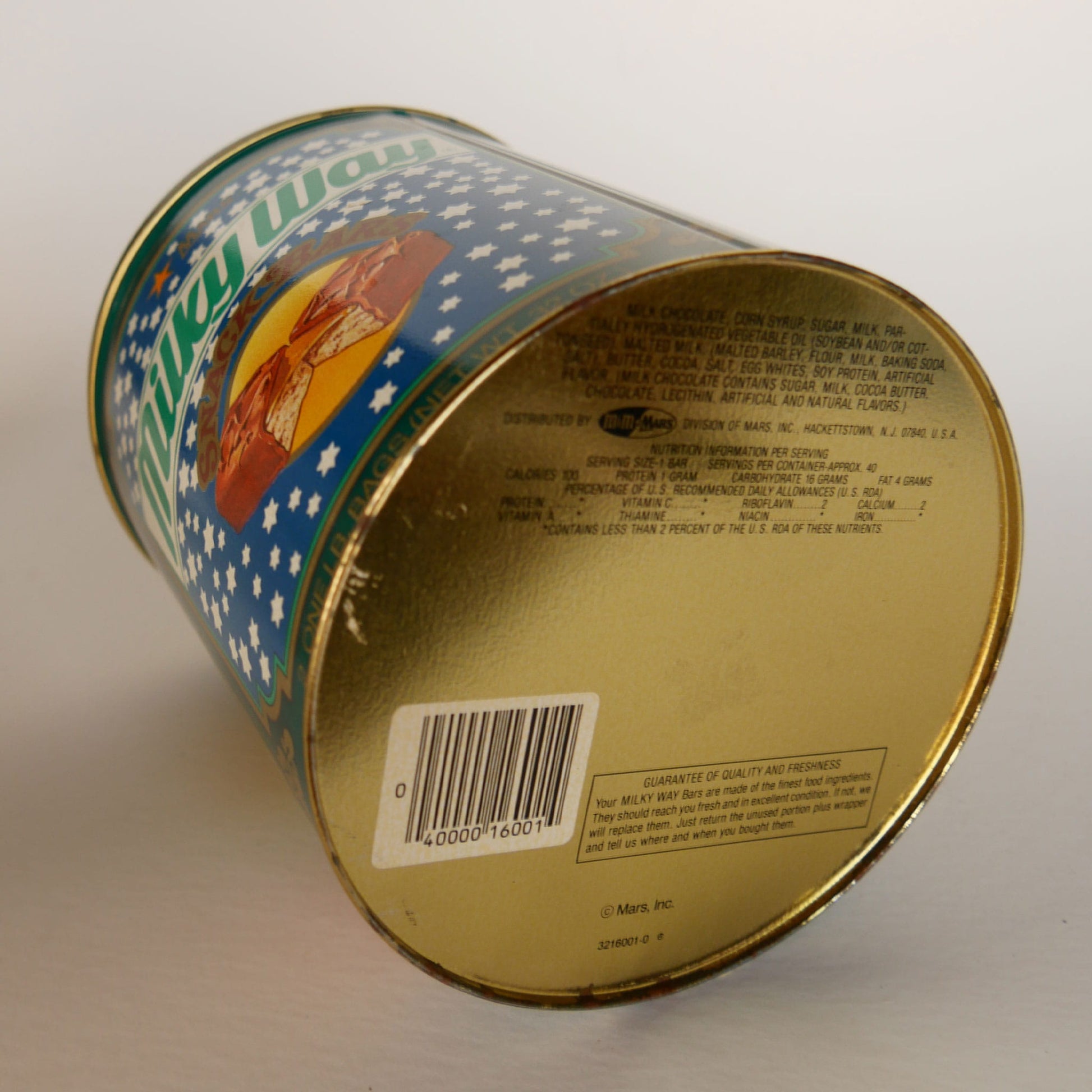 Vintage 32oz Milky Way Tin Container, Vintage Candy Tin, Vintage Chocolate Tin, Vintage Tin, Vintage Milky Way Container Vintage Chocolate Tin Container, Vintage 32 ounce Candy Tin