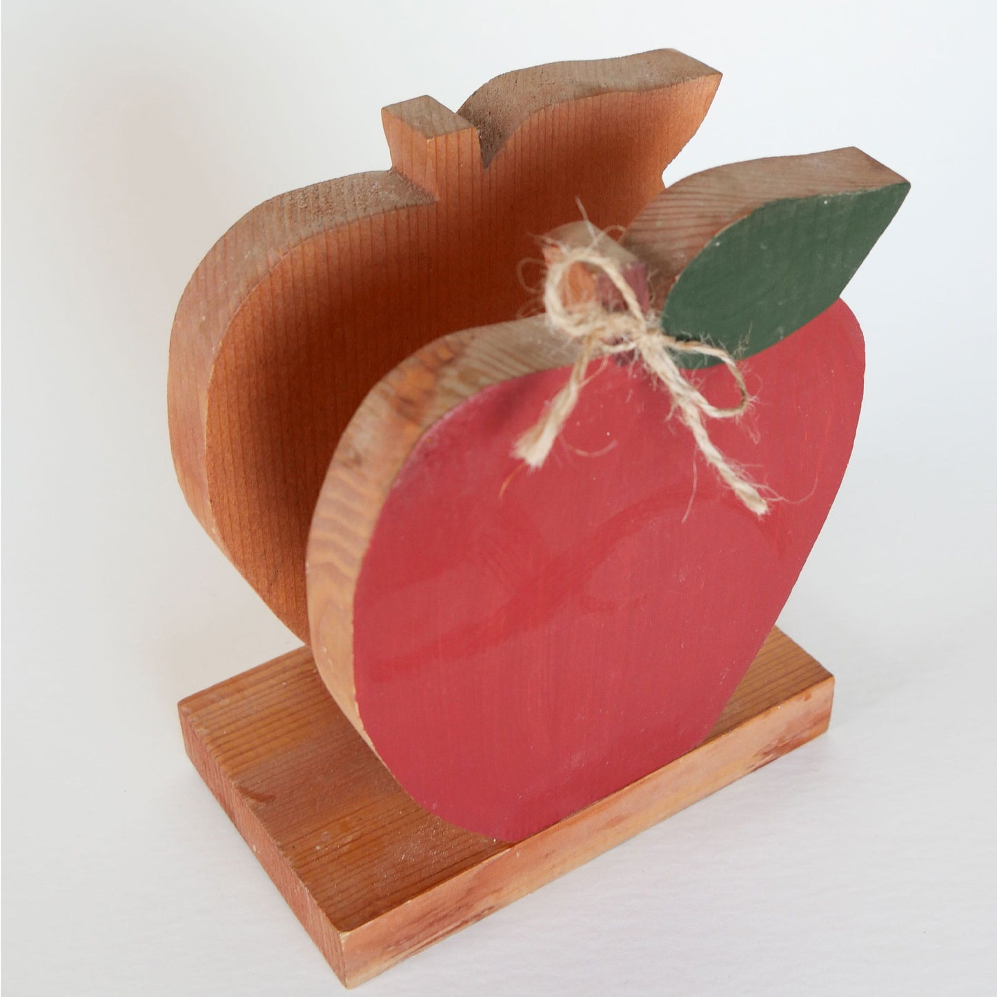 Vintage Wood Apple Napkin Holder, COuntry Kitchen Decor, Vintage Country Kitchen Decor, Apple Kitchen Decor, Vintage Apple Decor, Vintage Kitchen Decor, Vintage HOme Decor