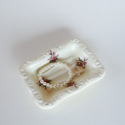Vintage VB Athena Ceramic Rosebud Soap Dish, Vintage Floral Bathroom Decor, Vintage Floral Decor, Vintage Cottage Decor, Cottagecore Bathroom, Vintage Home Decor