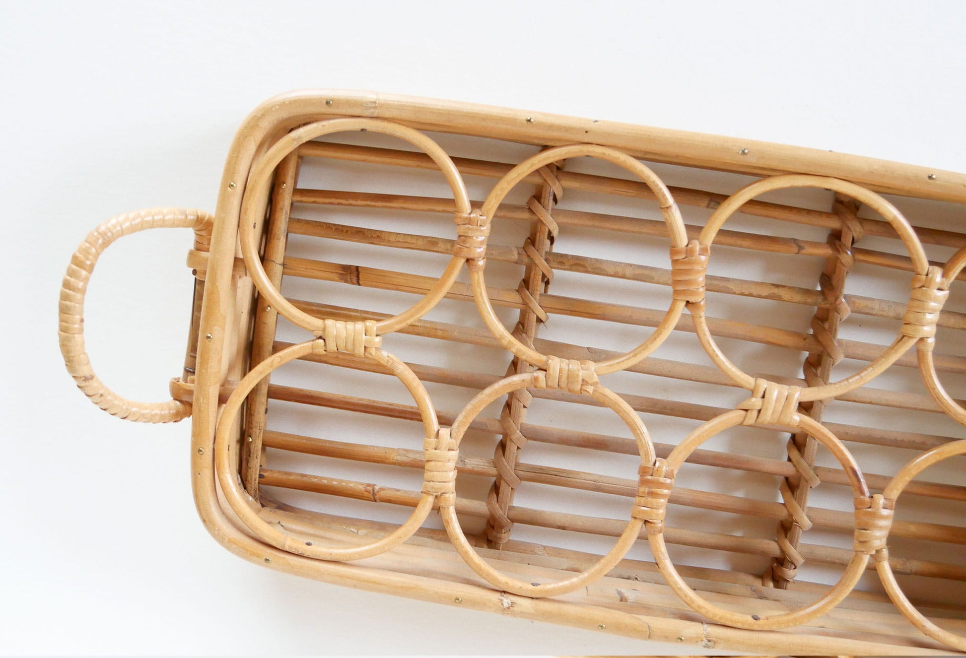 Vintage Bamboo Drink Tray, MCM Bamboo Tray, Vintage Wicker Tray, Wicker Drink Tray, Bamboo Drink Tray, Vintage Tray, Vintage Wicker Tray, Vintage MCM Tray, Vintage Home Decor