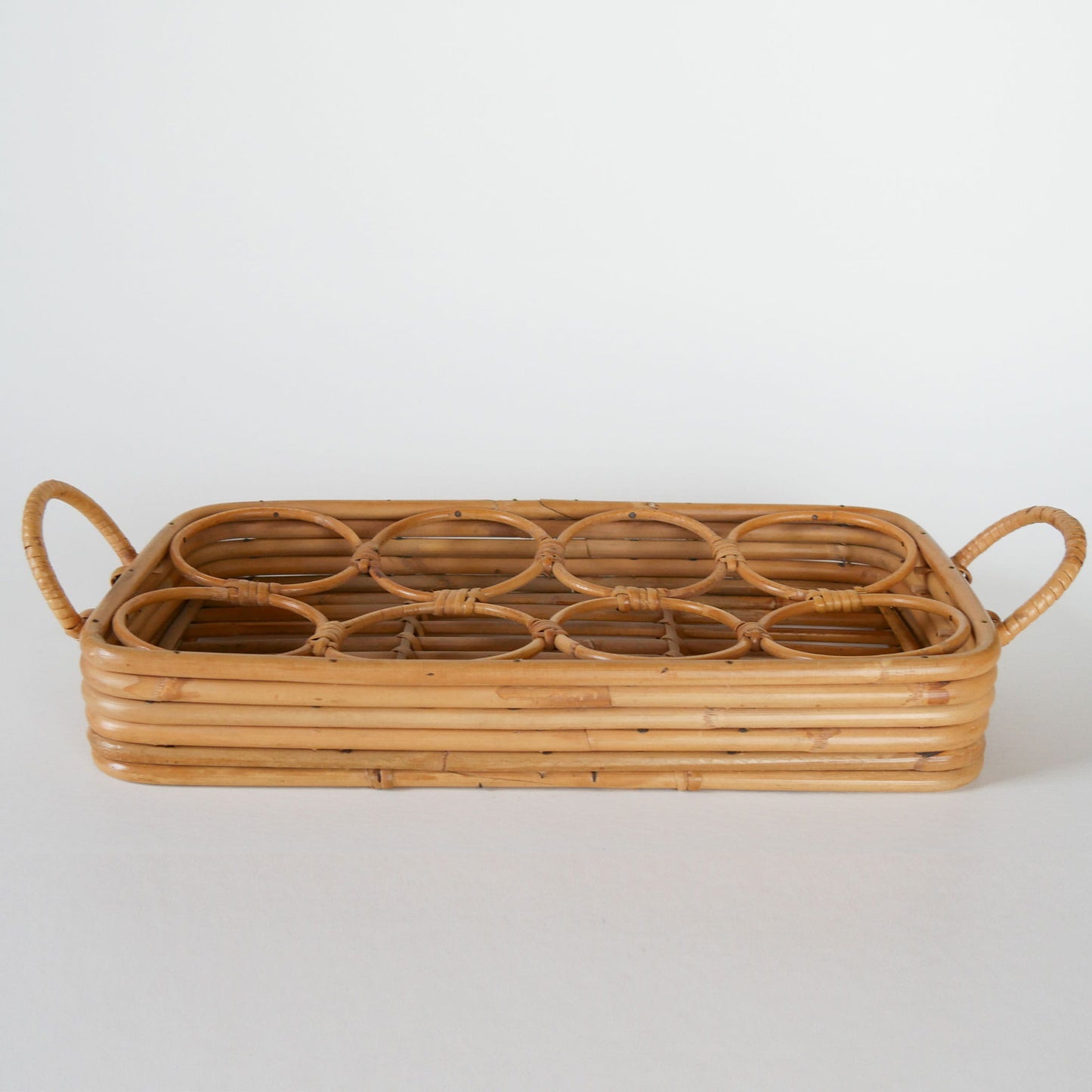 Vintage Bamboo Drink Tray, MCM Bamboo Tray, Vintage Wicker Tray, Wicker Drink Tray, Bamboo Drink Tray, Vintage Tray, Vintage Wicker Tray, Vintage MCM Tray, Vintage Home Decor