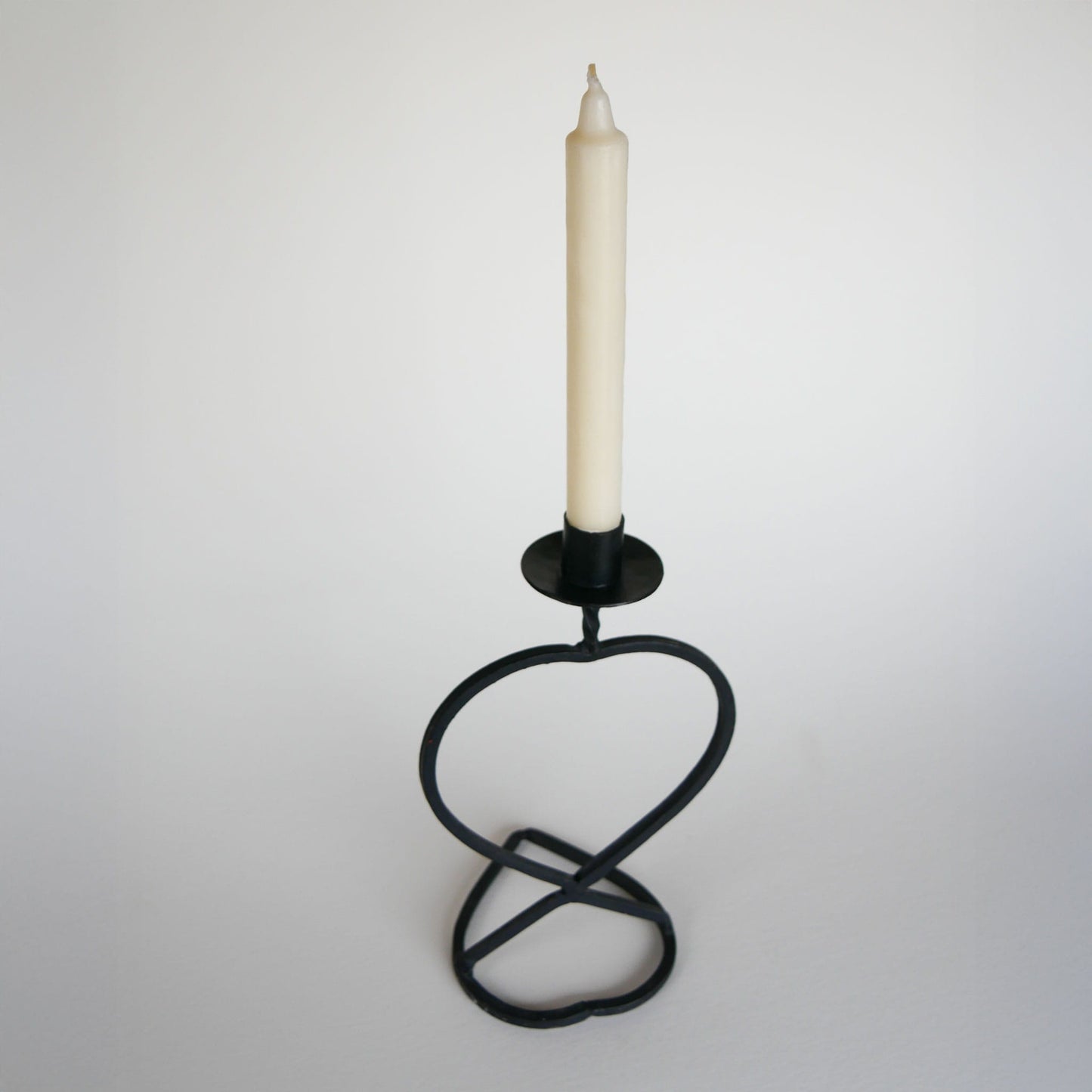 Vintage Black Iron Heart Shaped Candlestick Holder, Iron Candlestick Holder, Vintage Black Candlestick Holder, Vintage Home Decor