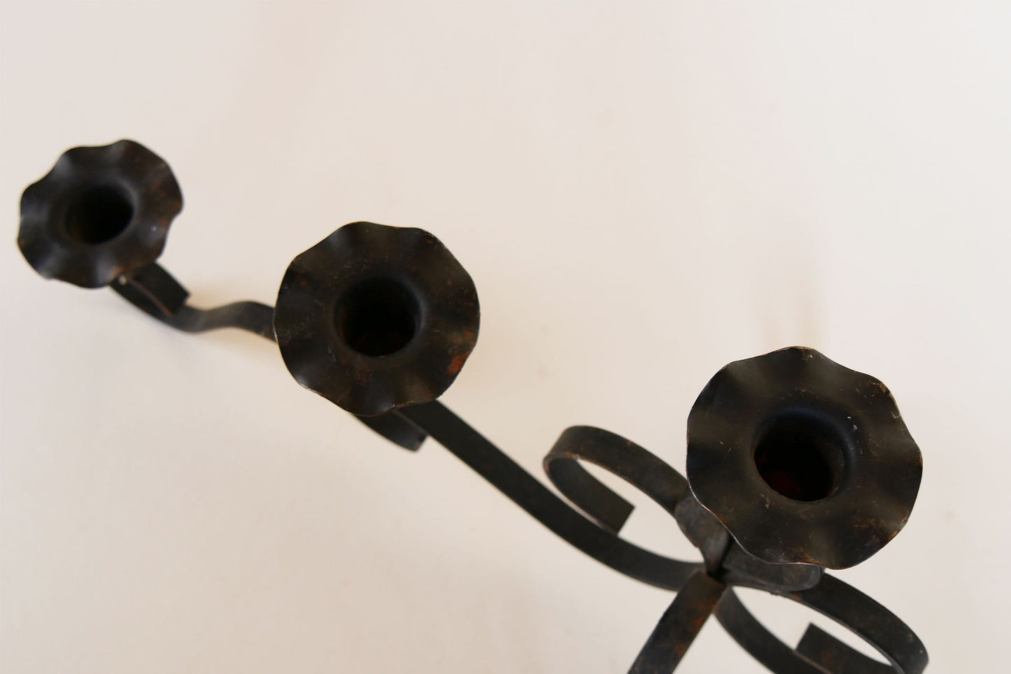 Black Iron candelabra, Vintage Black candelabra, Vintage Metal candelabra, Vintage Black Metal candelabra, Vintage Wrought Iron candelabra, Vintage Iron candelabra
