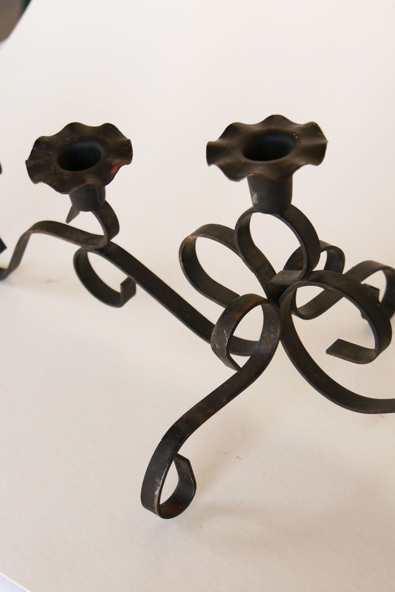 Black Iron candelabra, Vintage Black candelabra, Vintage Metal candelabra, Vintage Black Metal candelabra, Vintage Wrought Iron candelabra, Vintage Iron candelabra