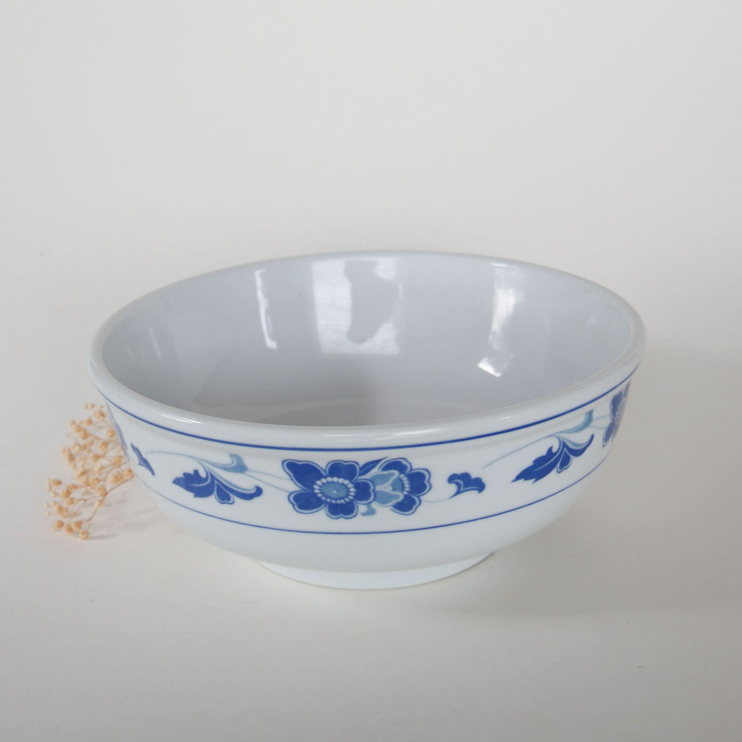 Vintage White and Blue Floral Bowl, Vintage White and Blue Fruit Bowl, Vintage  Kitchen Bowl, Vintage Blue and White Kitchen Decor