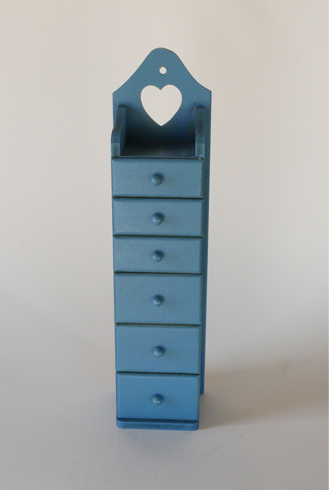 Vintage Blue Spice Cabinet with Heart Cutout, COttagecore Cabinet, Vintage Cottagecore Cabinet, Cottage Blue Cabinet, Vintage Spice Cabinet, Cottage Spice Cabinet, Vintage Kitchen Decor