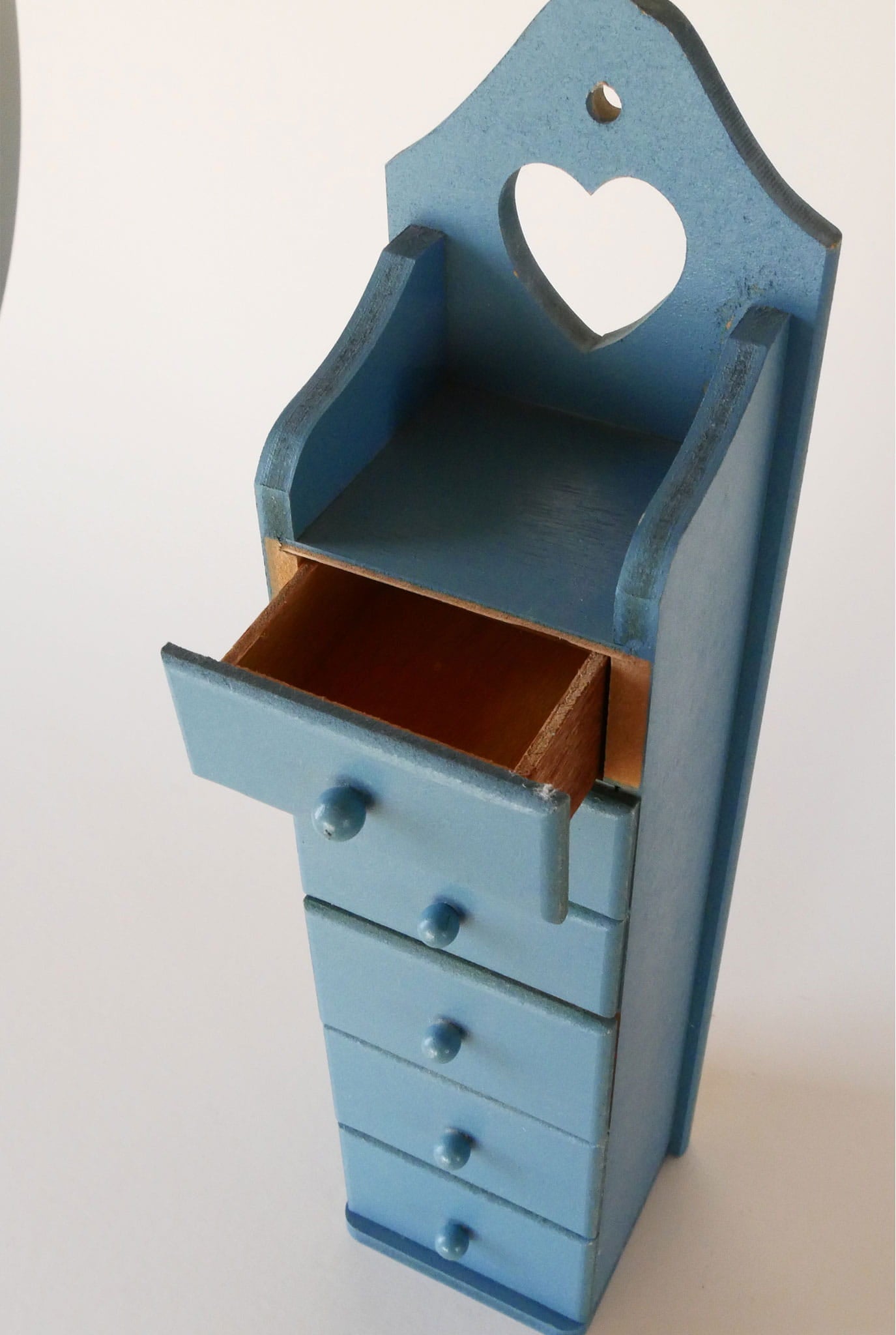 Vintage Blue Spice Cabinet with Heart Cutout, COttagecore Cabinet, Vintage Cottagecore Cabinet, Cottage Blue Cabinet, Vintage Spice Cabinet, Cottage Spice Cabinet, Vintage Kitchen Decor
