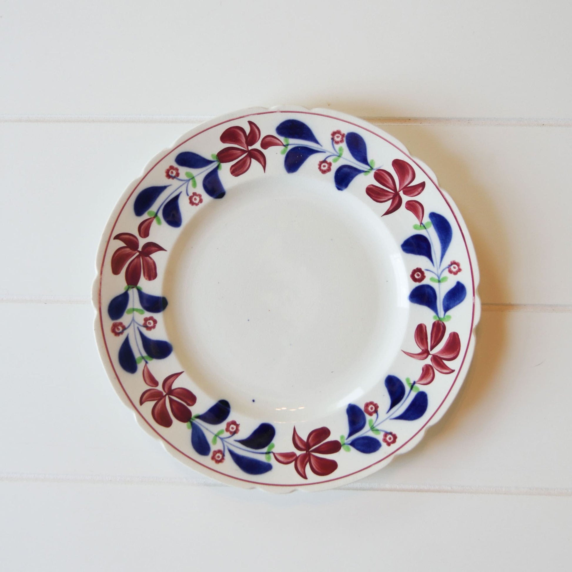 Vintage Red, White and Blue Plate Gallery Wall, 3ct. Vintage Plate Gallery Wall Antique Plate Gallery Wall Blue and Maroon Plate Gallery Wall