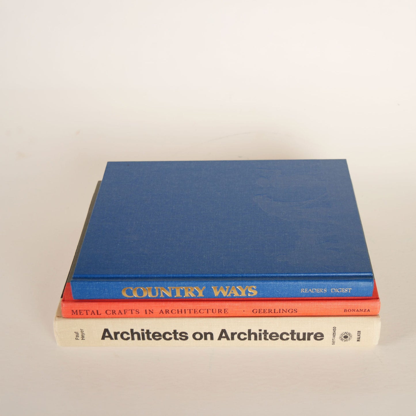 Vintage Orange and Gray Architecture Coffee Table Book, VIntage Coffee Table Book, Vintage Gray and Orange Coffee Table Book, Vintage Architecture Book