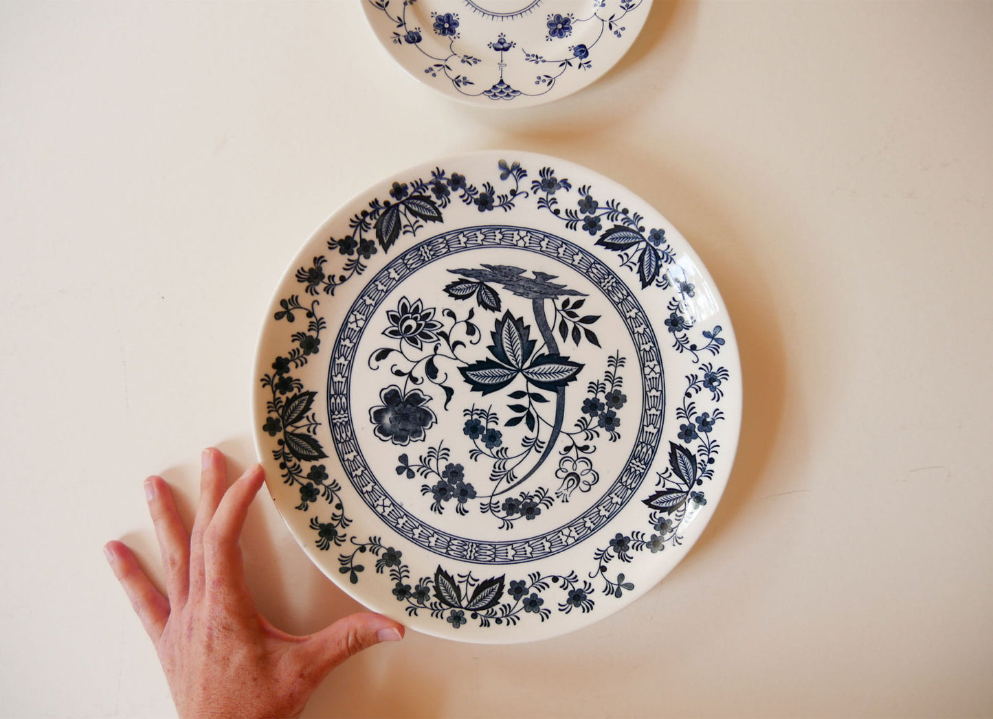 Vintage Blue & White Vintage Plate Wall Collection, Blue and White PLate Wall, Vintage Plate Wall, Blue and White Cottage Plate Wall, Cottagecore Plate Wall, Vintage Blue and White Vintage Plate Wall, Vintage Plates, Vintage Blue and White Plates, Cottage Plate Wall