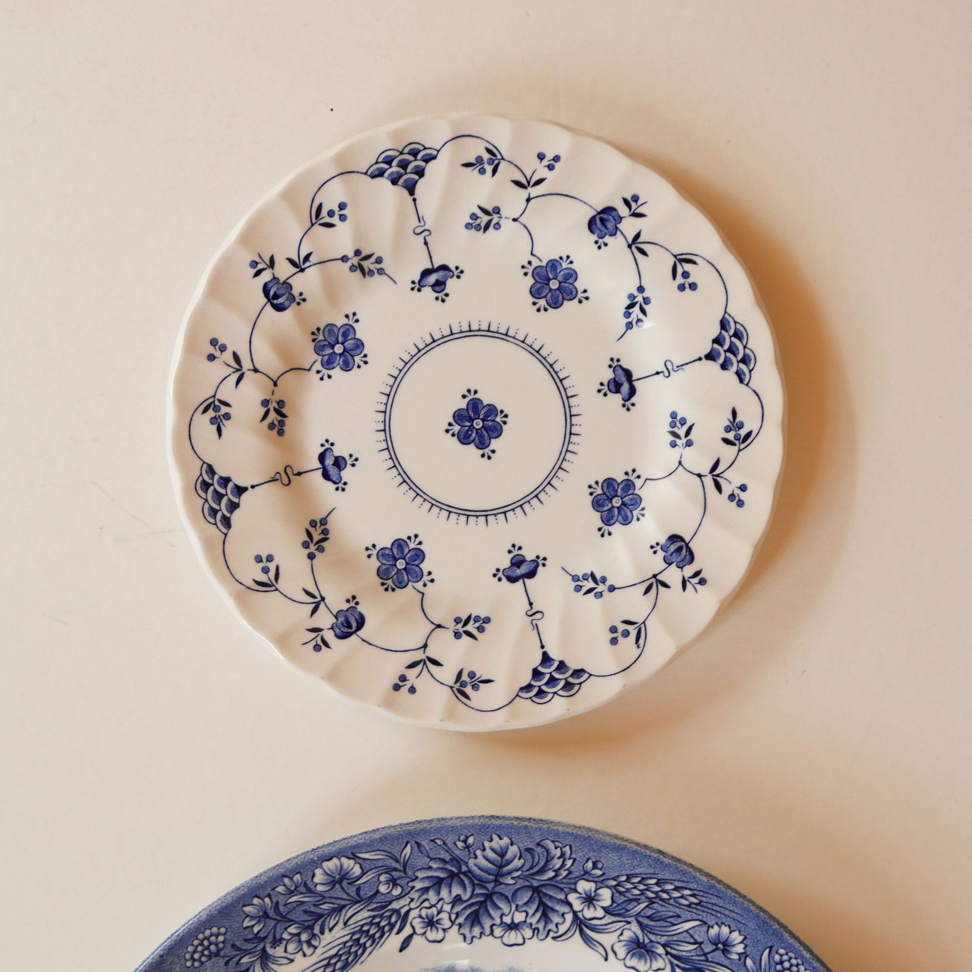 Vintage Blue & White Vintage Plate Wall Collection, Blue and White PLate Wall, Vintage Plate Wall, Blue and White Cottage Plate Wall, Cottagecore Plate Wall, Vintage Blue and White Vintage Plate Wall, Vintage Plates, Vintage Blue and White Plates, Cottage Plate Wall