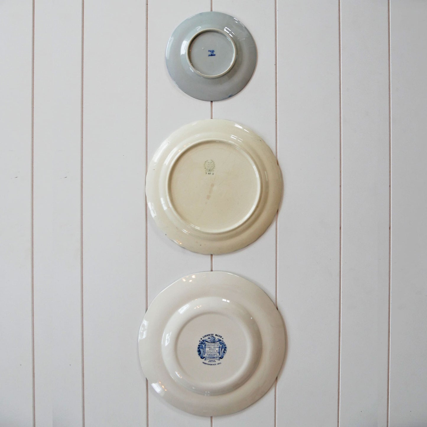 Vintage Blue and White Plate Gallery Wall Collection, Set of 3, Blue and White Plate Gallery Wall, Vintage Blue and White Plate Wall, Vintage Plate Wall