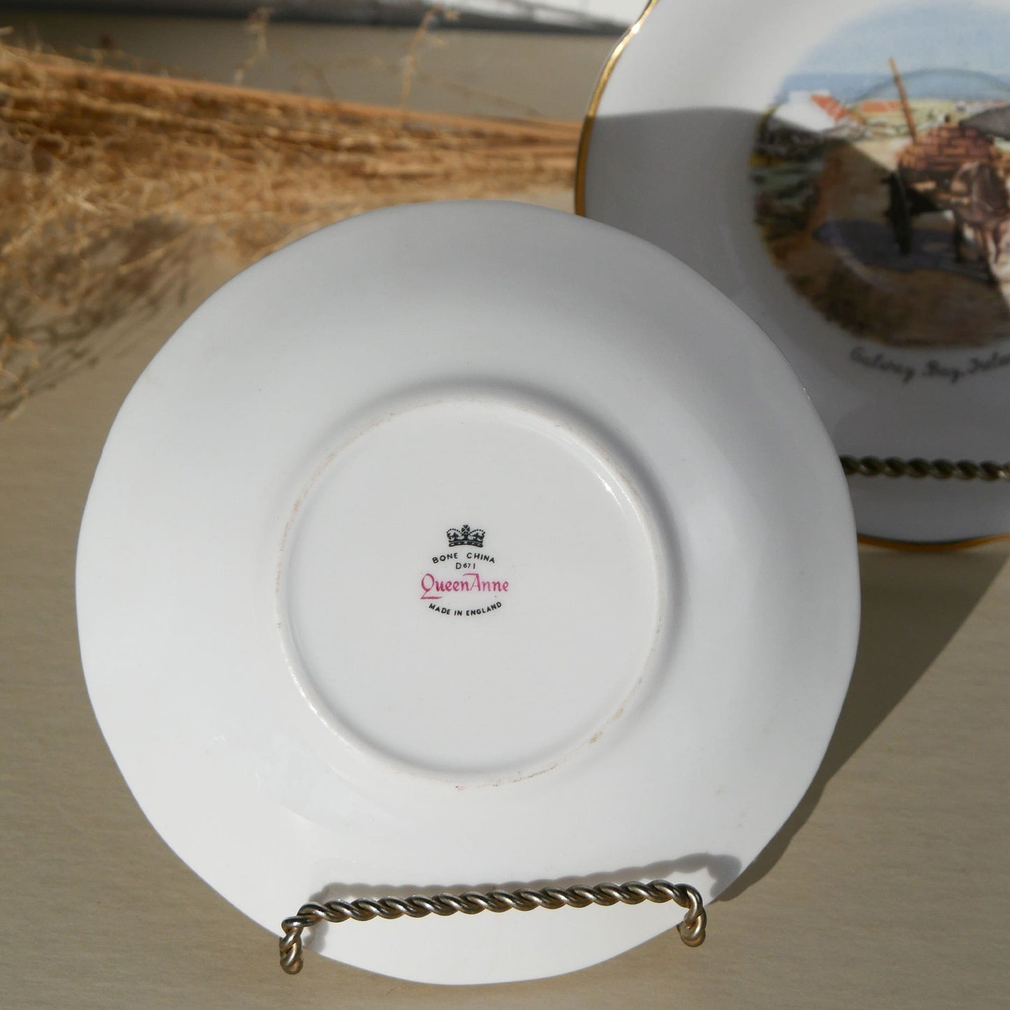 Vintage Bone China Irish Shamrock 5.5in Saucer Plate Collection, Galway Bay Plate