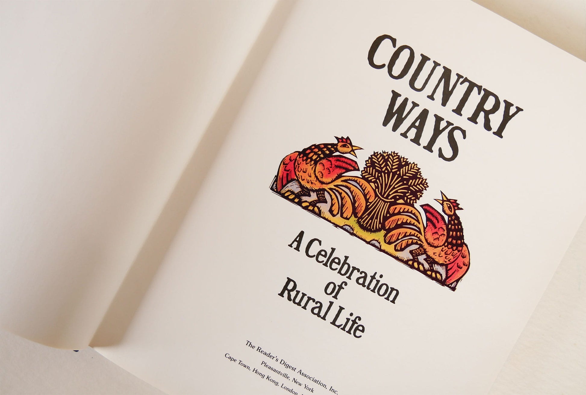 Vintage Blue Country Ways Coffee Table Book, Farmhouse Coffee Table Book, Vintage COuntry BOok, Vintage Book Decor, Vintage Farmhouse Book Decor, Vintage Country Ways Hardcover, Vintage Country Blue Book, Vintage Farmhouse Blue Book Decor