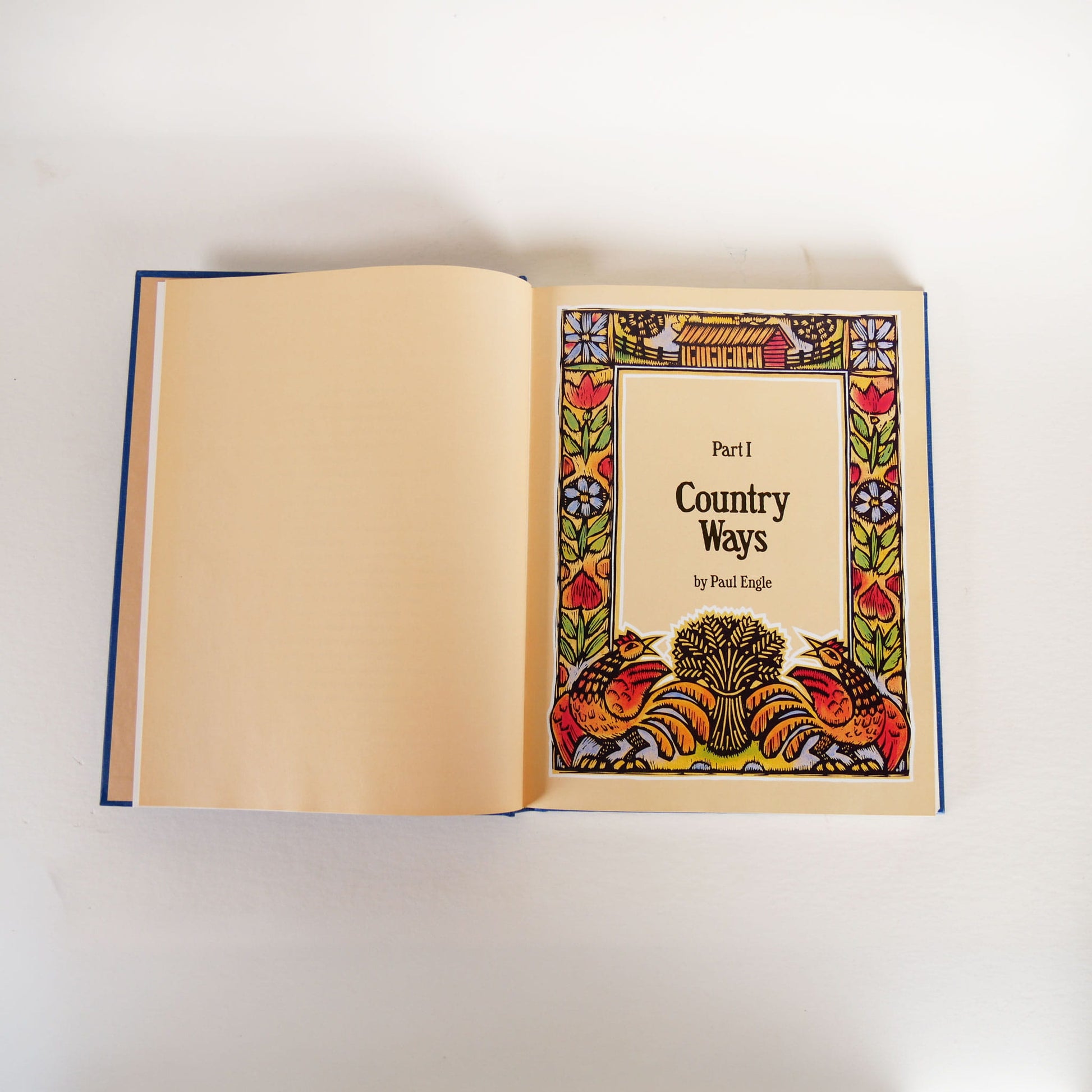 Vintage Blue Country Ways Coffee Table Book, Farmhouse Coffee Table Book, Vintage COuntry BOok, Vintage Book Decor, Vintage Farmhouse Book Decor, Vintage Country Ways Hardcover, Vintage Country Blue Book, Vintage Farmhouse Blue Book Decor
