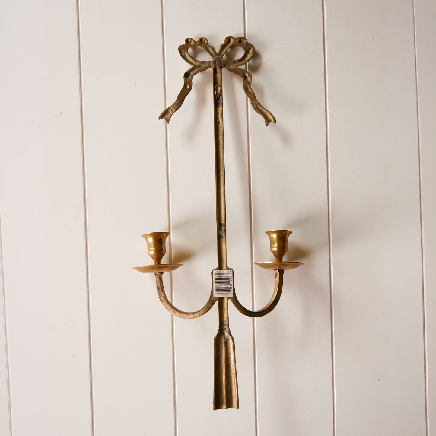 Brass Bow Tassel French Style Wall Sconce, Vintage Brass Bow Wall Sconce, Vintage Brass Bow Wall Decor, Vintage Brass Candlestick Wall Sconce, Brass Bow Wall Sconce