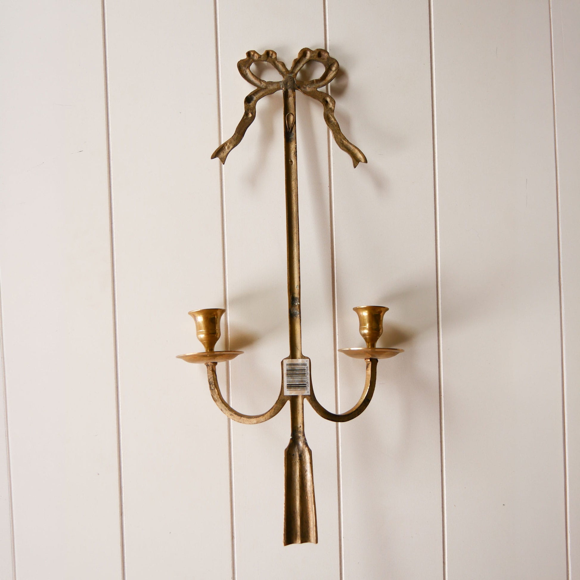 Brass Bow Tassel French Style Wall Sconce, Vintage Brass Bow Wall Sconce, Vintage Brass Bow Wall Decor, Vintage Brass Candlestick Wall Sconce, Brass Bow Wall Sconce