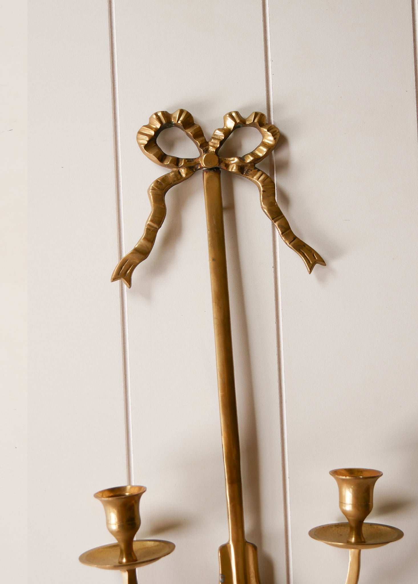 Brass Bow Tassel French Style Wall Sconce, Vintage Brass Bow Wall Sconce, Vintage Brass Bow Wall Decor, Vintage Brass Candlestick Wall Sconce, Brass Bow Wall Sconce